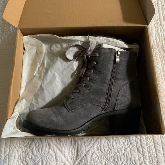 Bjorndal Dark Grey Suede Lace Up Boots - Picture 5 of 6